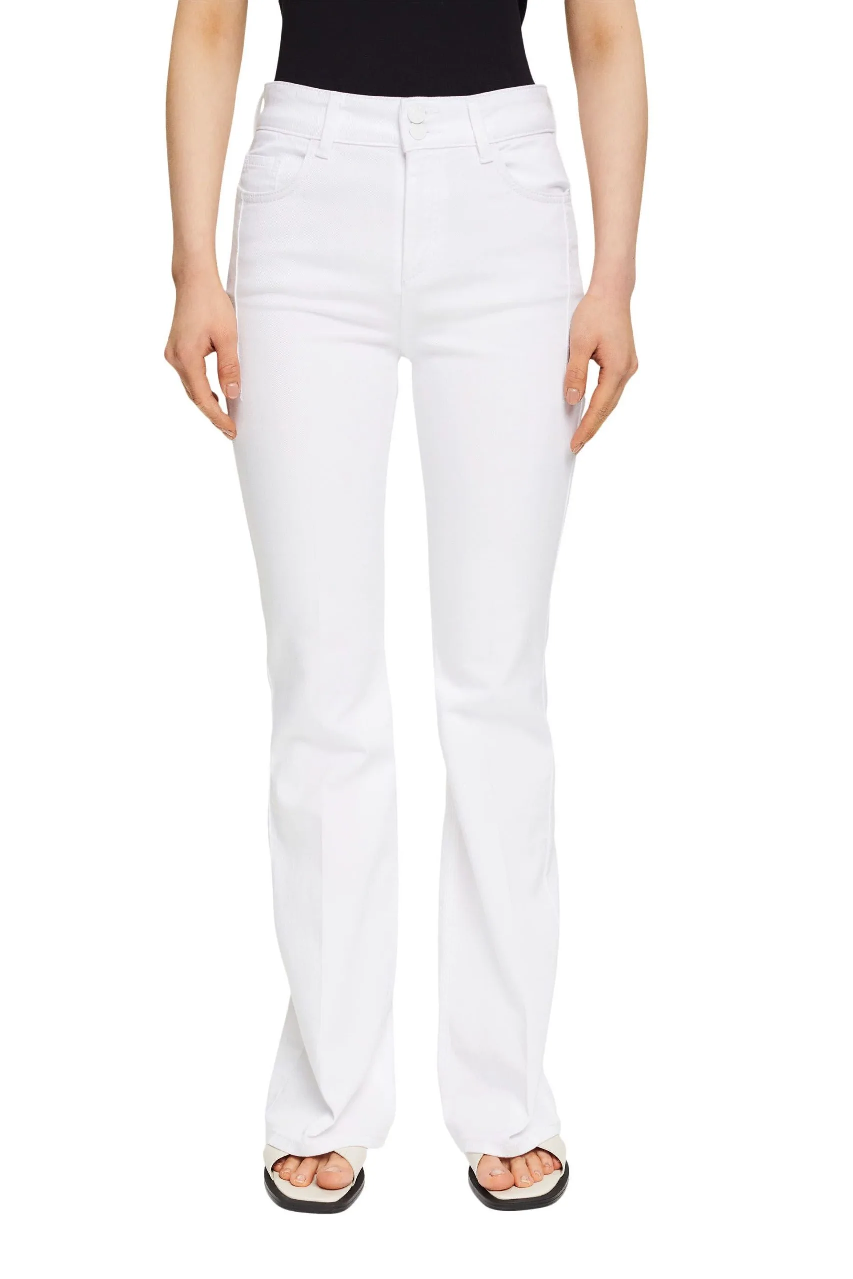 ESPRIT Bootcut-Jeans Mit Bügelfalte White – Bild 2
