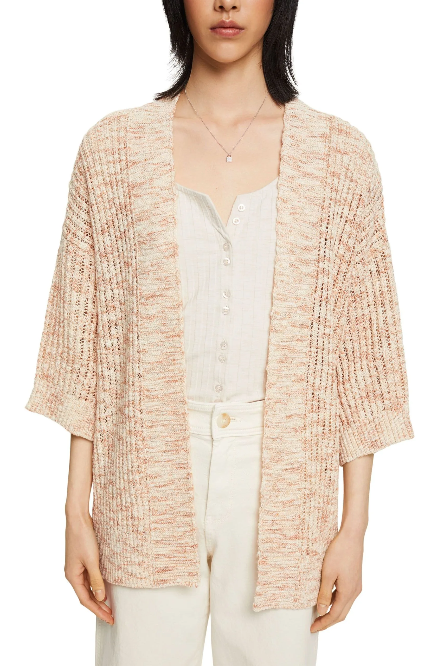 ESPRIT Cardigan In Melierter Optik Nude – Bild 2
