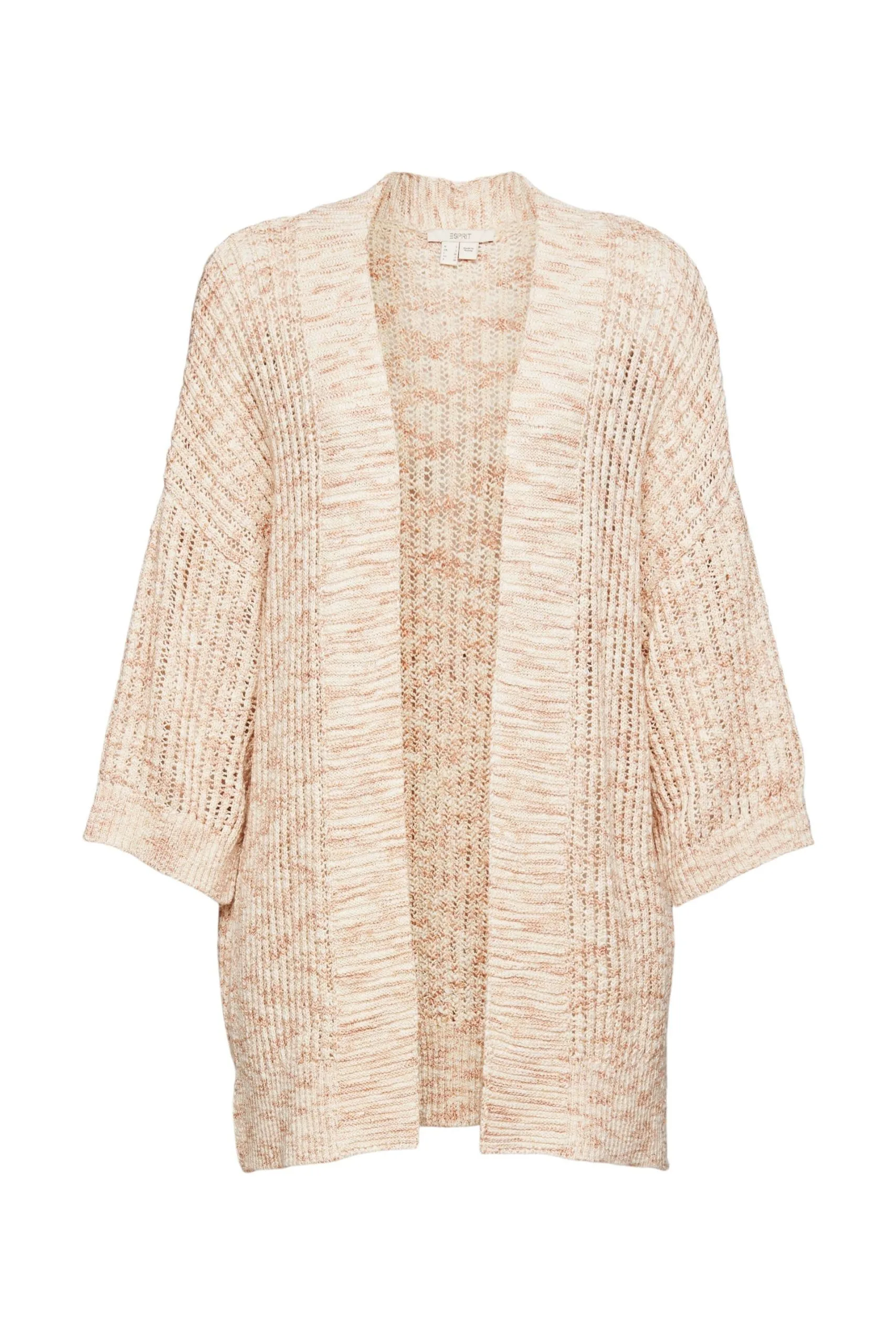ESPRIT Cardigan In Melierter Optik Nude