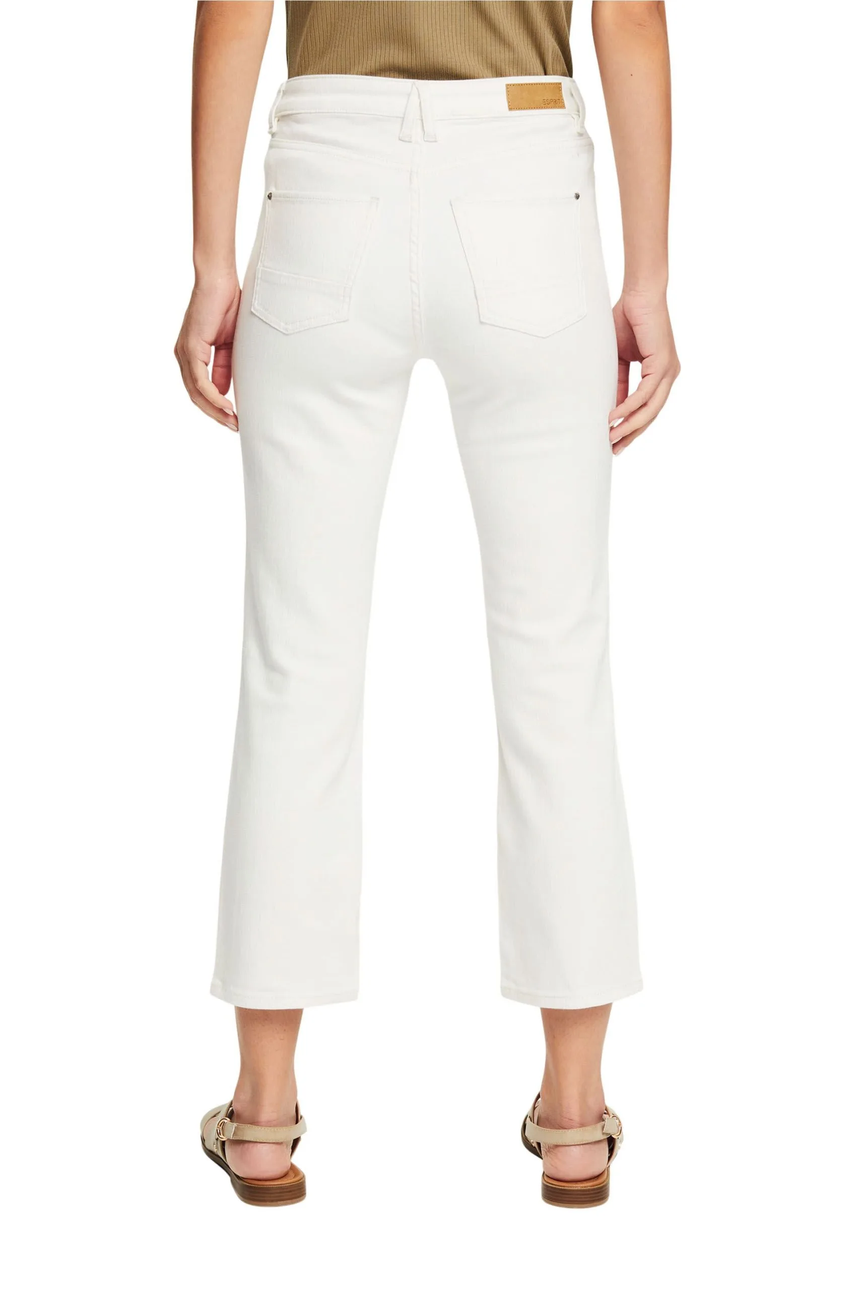 ESPRIT Cropped Jeans Mit Kick Flare Off White – Bild 3