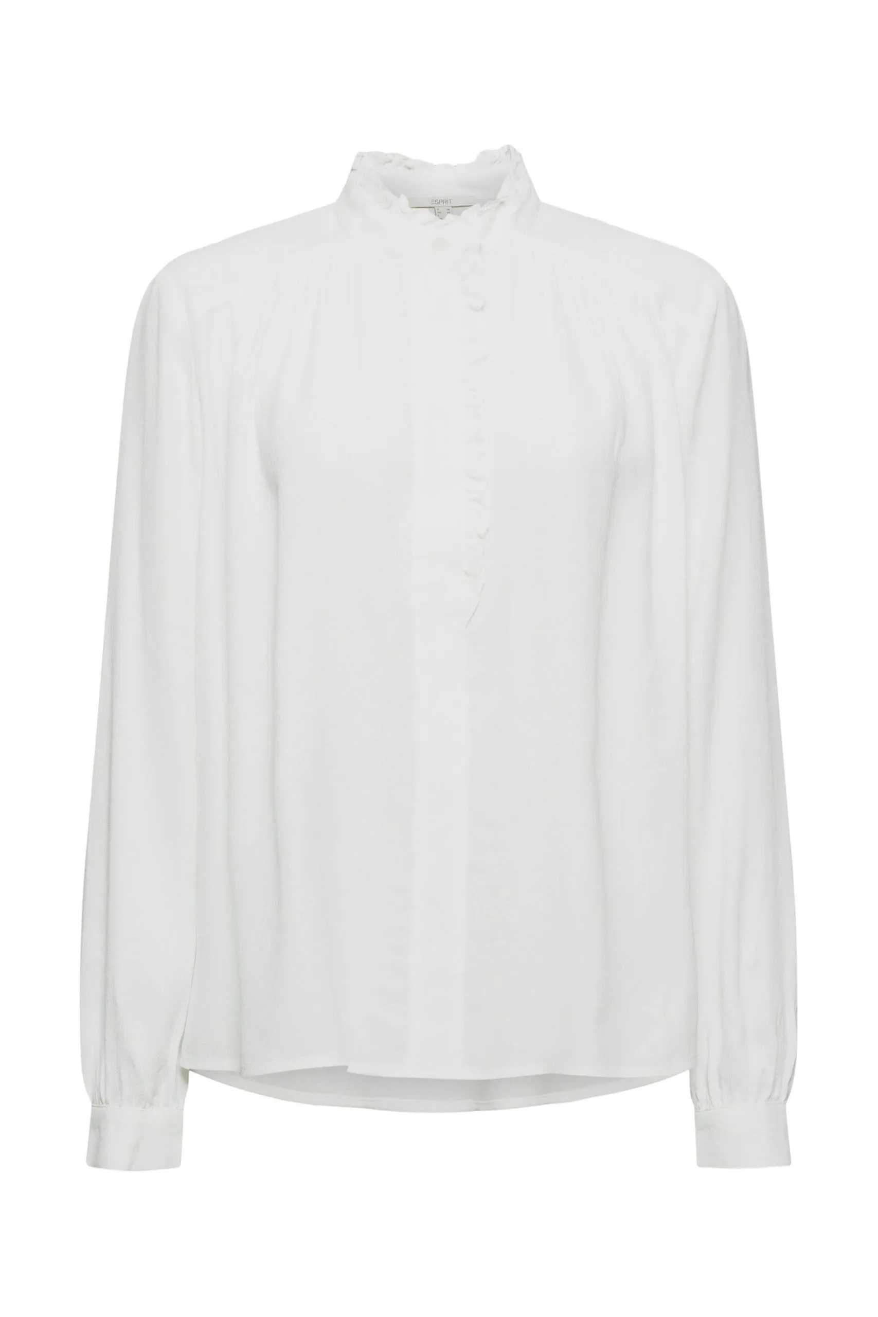 ESPRIT Fließende Crêpebluse Mit Rüschen Off White