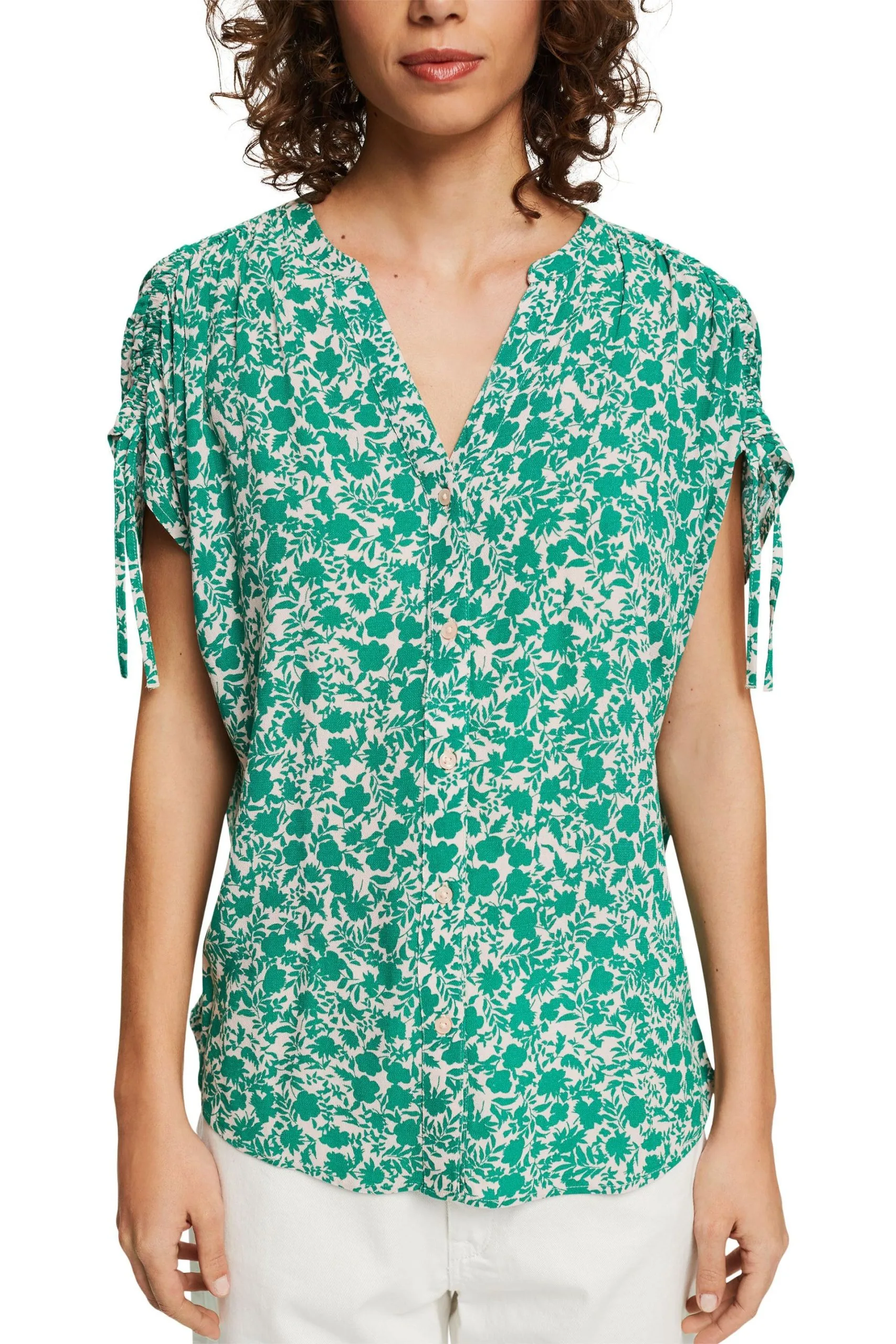 ESPRIT Floral Gemusterte Bluse Nude 4 – Bild 2