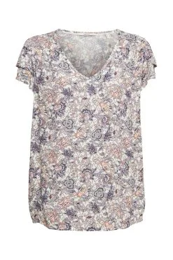 ESPRIT Floral Gemusterte Bluse Off White