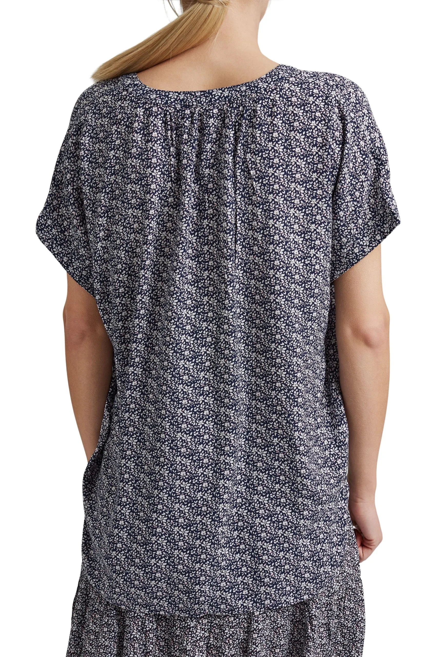 ESPRIT Florales Blusentop Navy – Bild 2