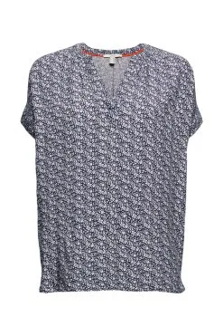 ESPRIT Florales Blusentop Navy