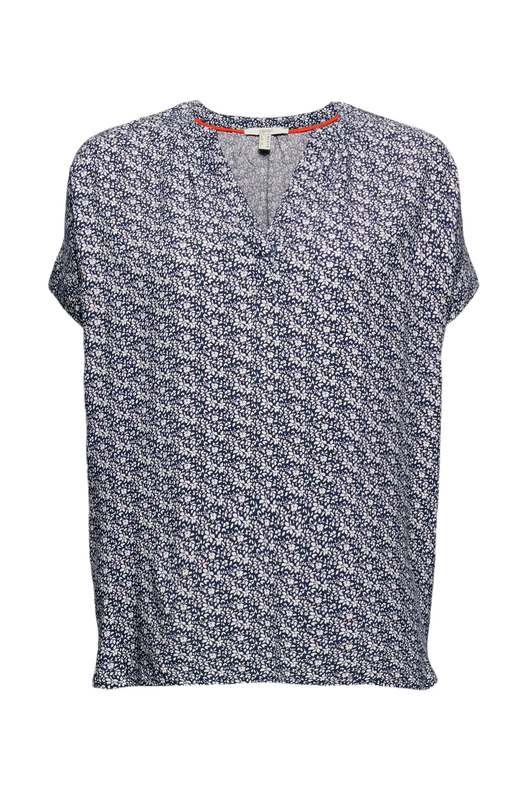 ESPRIT Florales Blusentop Navy