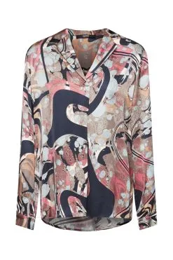 ESPRIT Gemusterte Bluse Petrol Blue