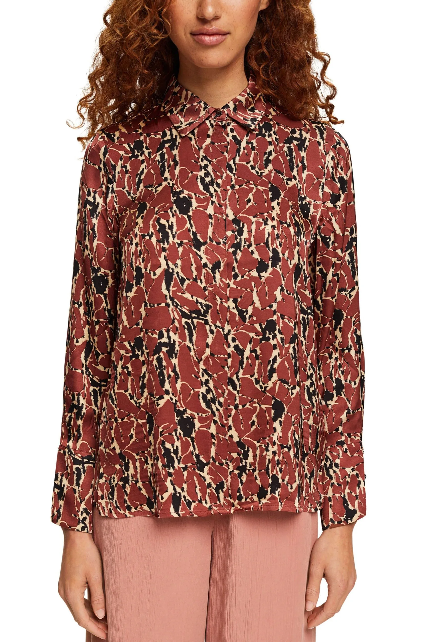 ESPRIT Gemusterte Bluse Rust Brown – Bild 2