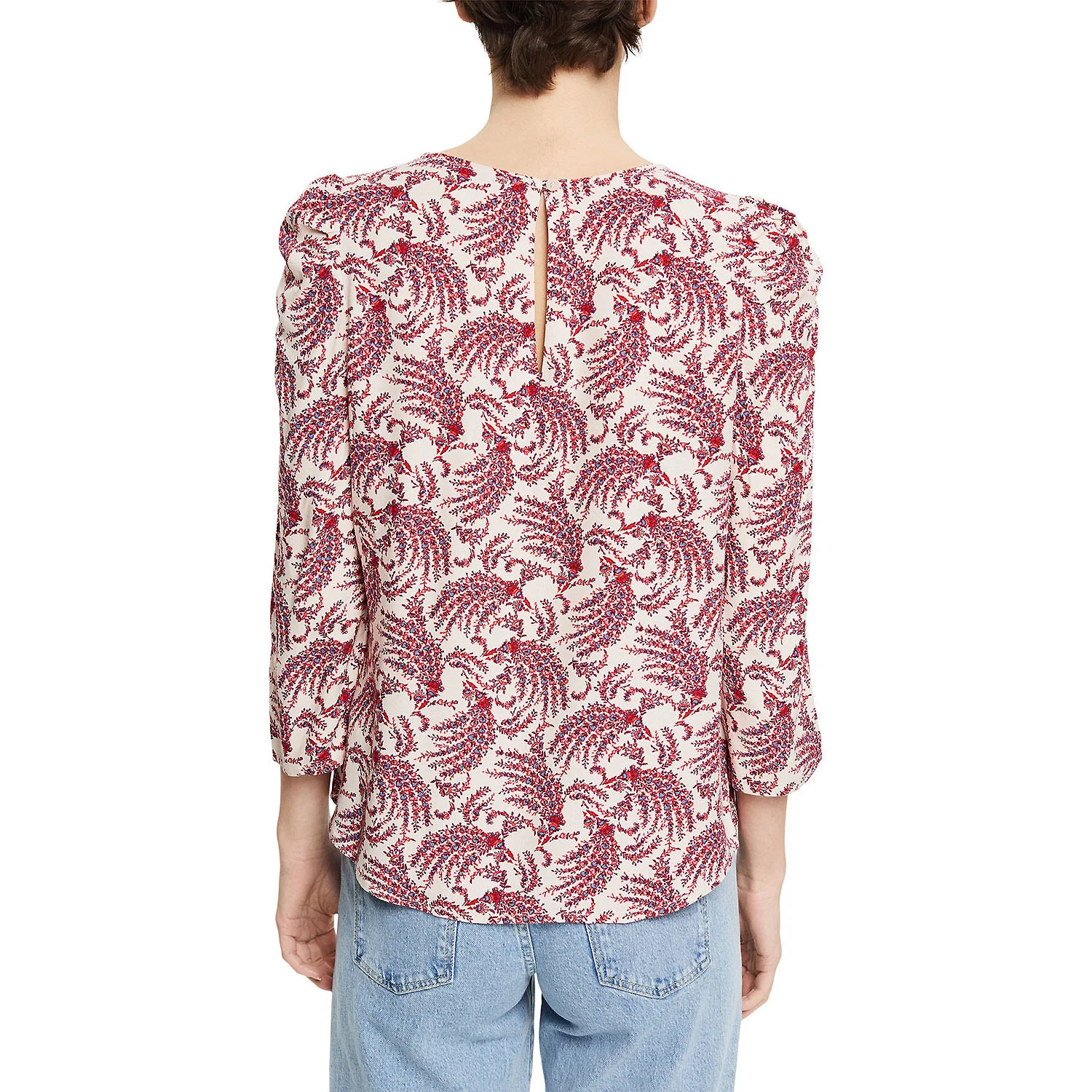 ESPRIT Gemustertes Longsleeve In Perlweiß – Bild 3