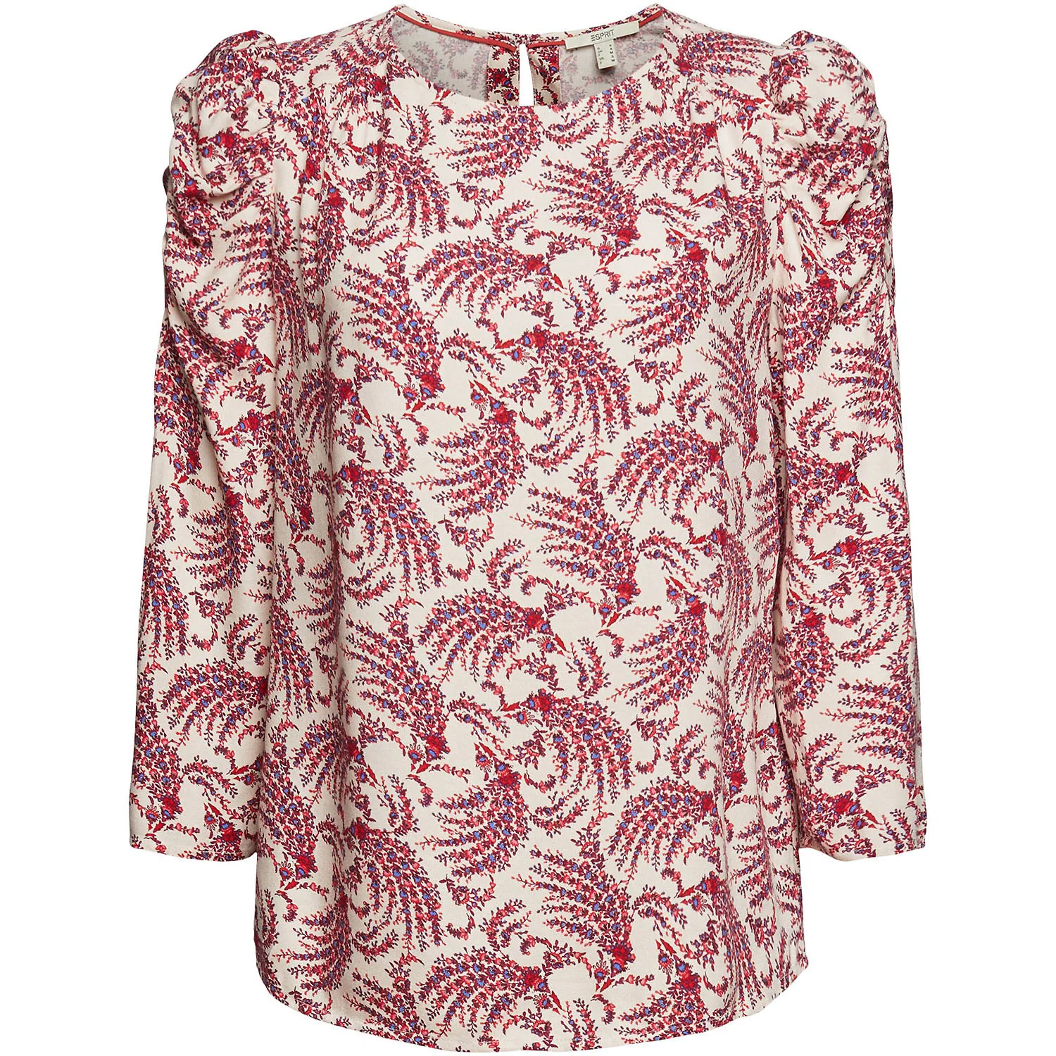 ESPRIT Gemustertes Longsleeve In Perlweiß