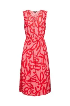 ESPRIT Gemustertes Midikleid Pink Fuchsia