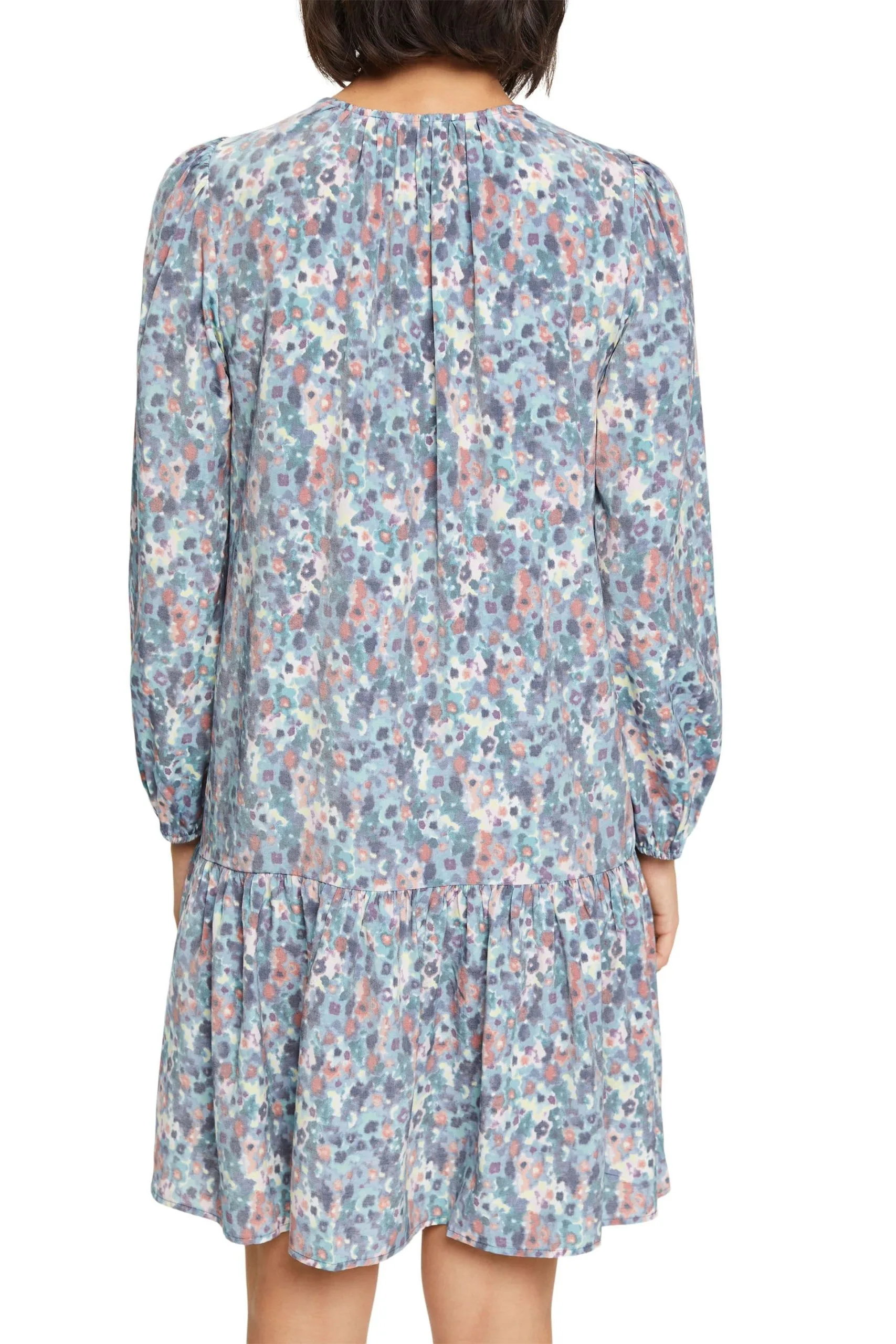 ESPRIT Gemustertes Midikleid Teal Blue – Bild 3