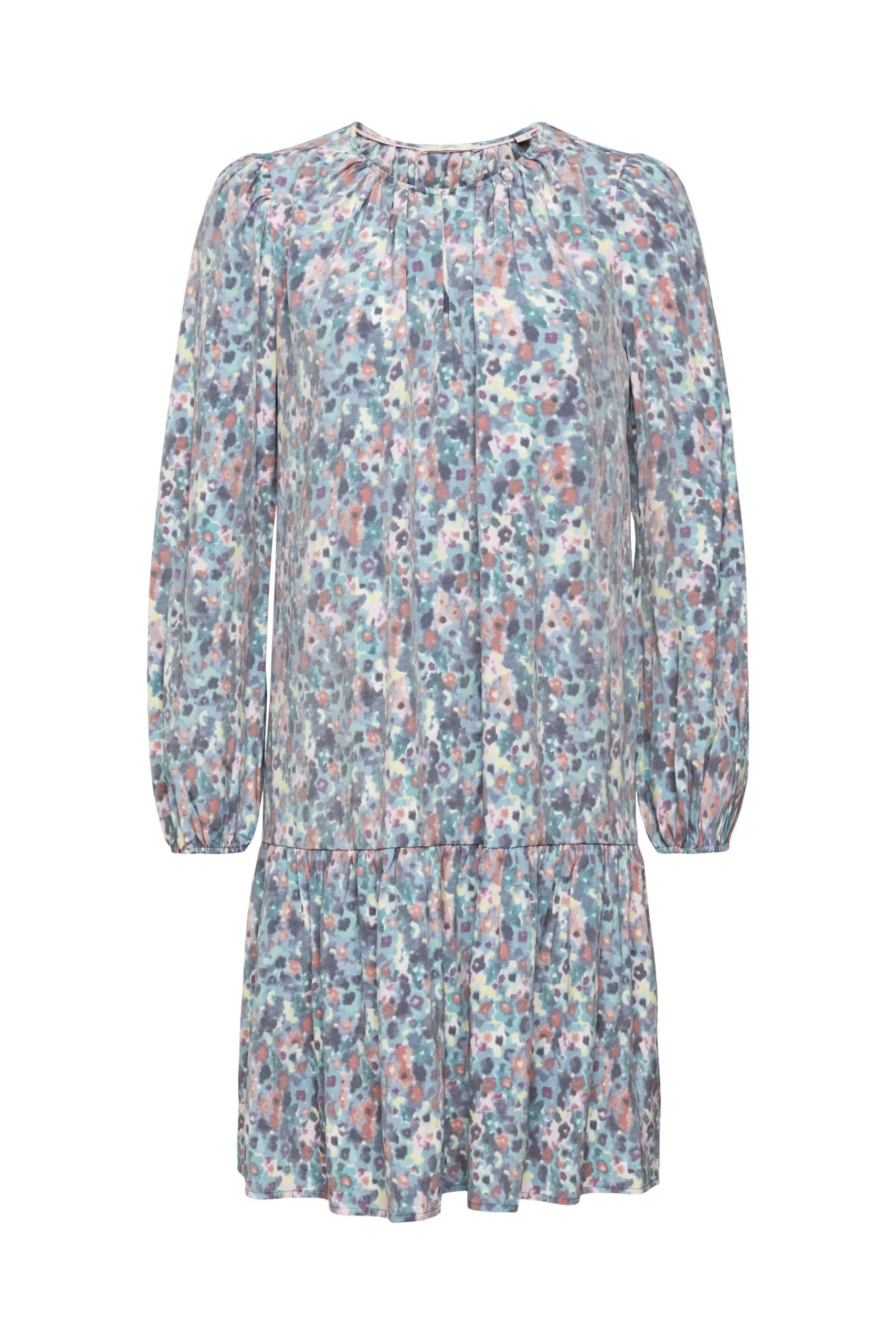 ESPRIT Gemustertes Midikleid Teal Blue