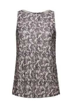 ESPRIT Gemustertes Top Mit Crinkle-Effekt Off White