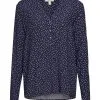 ESPRIT Gepunktete Henley-Bluse New Navy