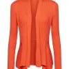 ESPRIT Gerippter Cardigan Orange Red