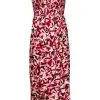 ESPRIT Gesmoktes Mini-Schlauchkleid Mit Blumenmuster Dark Red