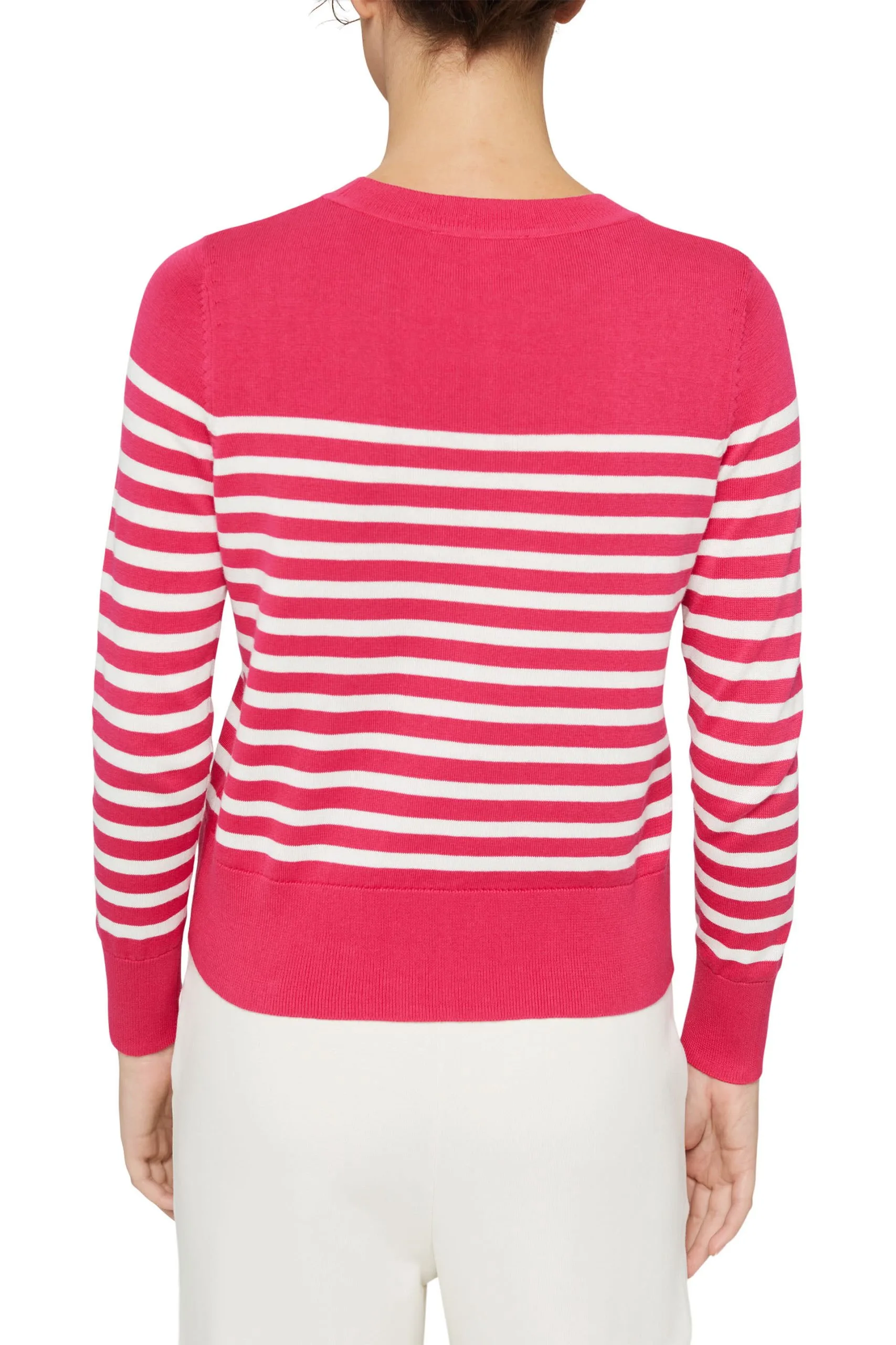 ESPRIT Gestreifter Pullover Pink Fuchsia 3 – Bild 2