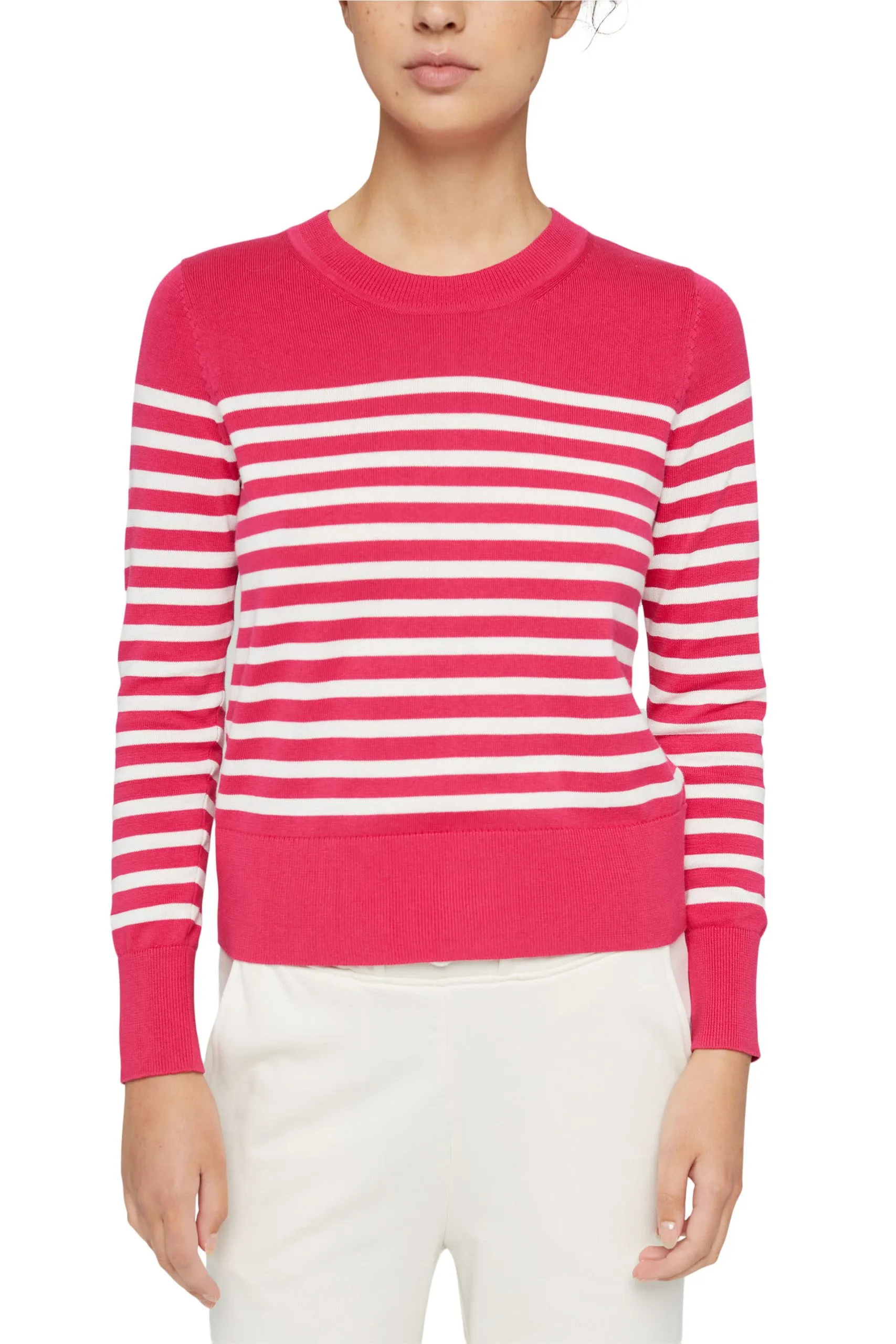 ESPRIT Gestreifter Pullover Pink Fuchsia 3 – Bild 3