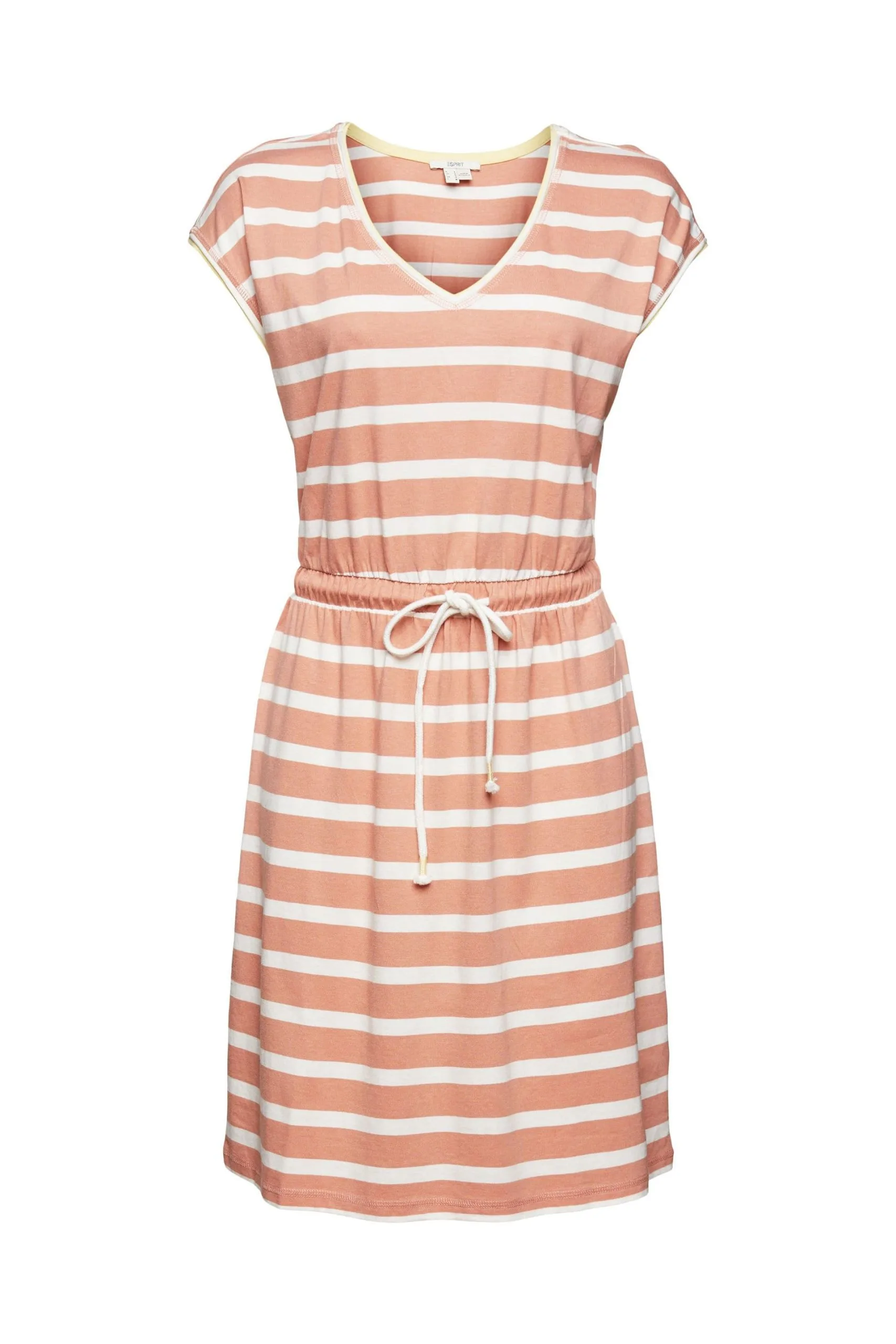 ESPRIT Gestreiftes Kleid Dusty Nude