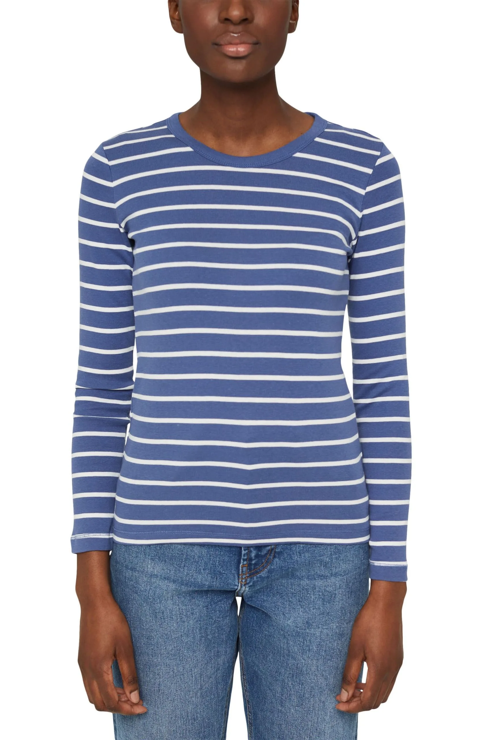 ESPRIT Gestreiftes Longsleeve Blue Lavender – Bild 2