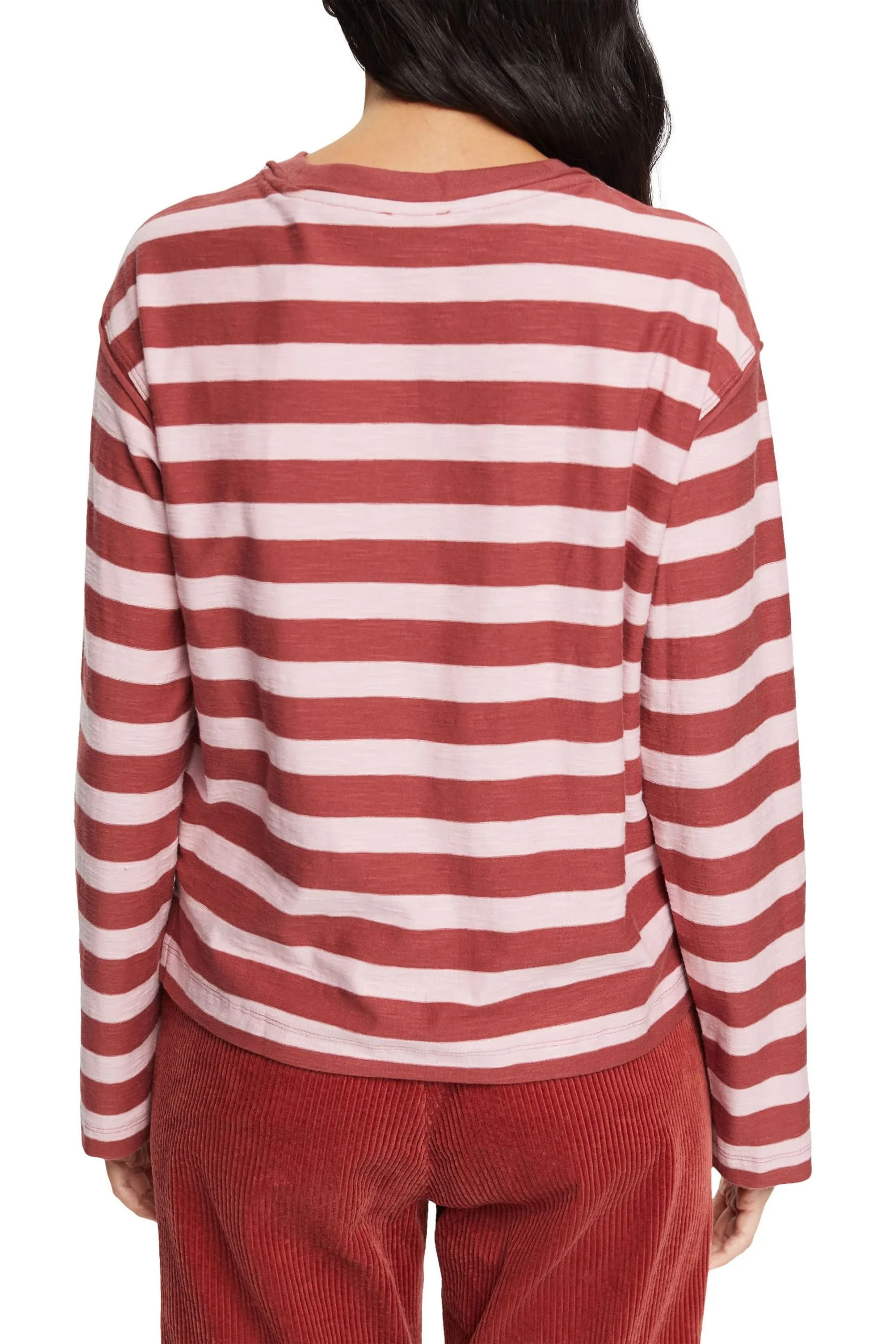 ESPRIT Gestreiftes Longsleeve Terracotta – Bild 3