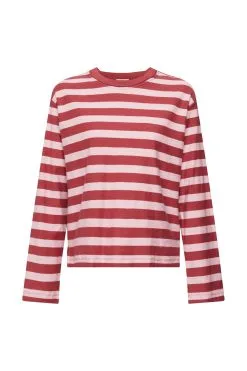 ESPRIT Gestreiftes Longsleeve Terracotta