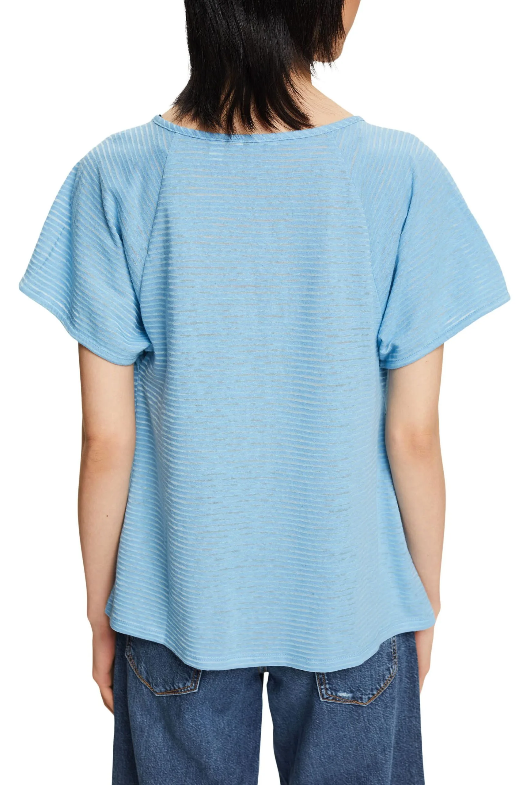 ESPRIT Gestreiftes T-Shirt Light Turquoise – Bild 3