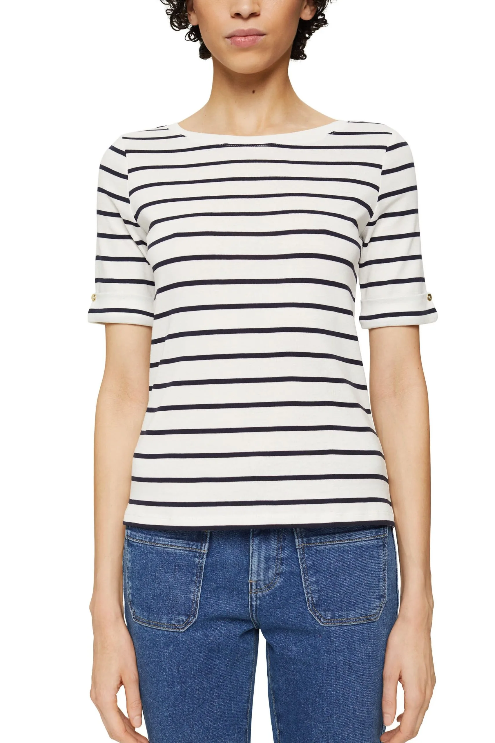 ESPRIT Gestreiftes T-Shirt Navy Colorway – Bild 2