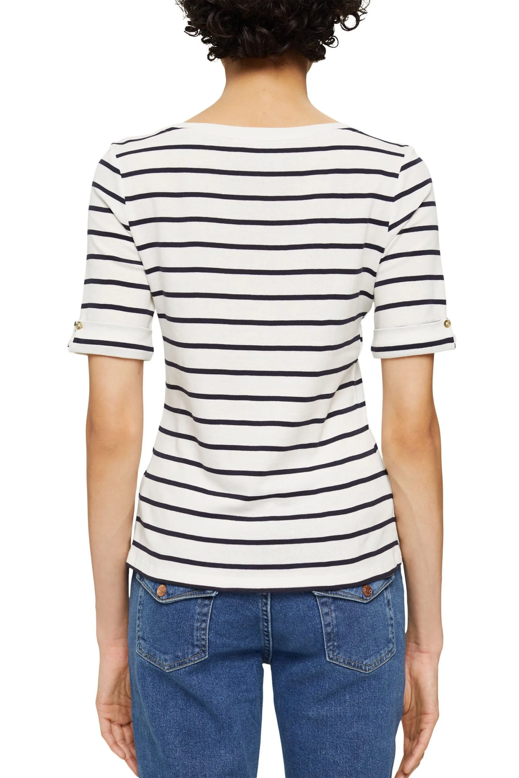 ESPRIT Gestreiftes T-Shirt Navy Colorway – Bild 3