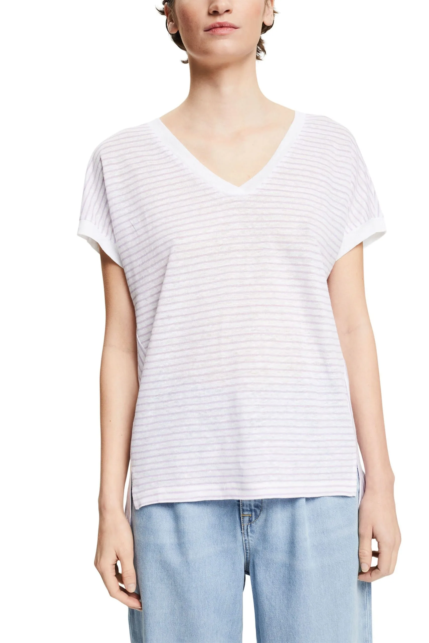 ESPRIT Gestreiftes T-Shirt White 2 – Bild 2