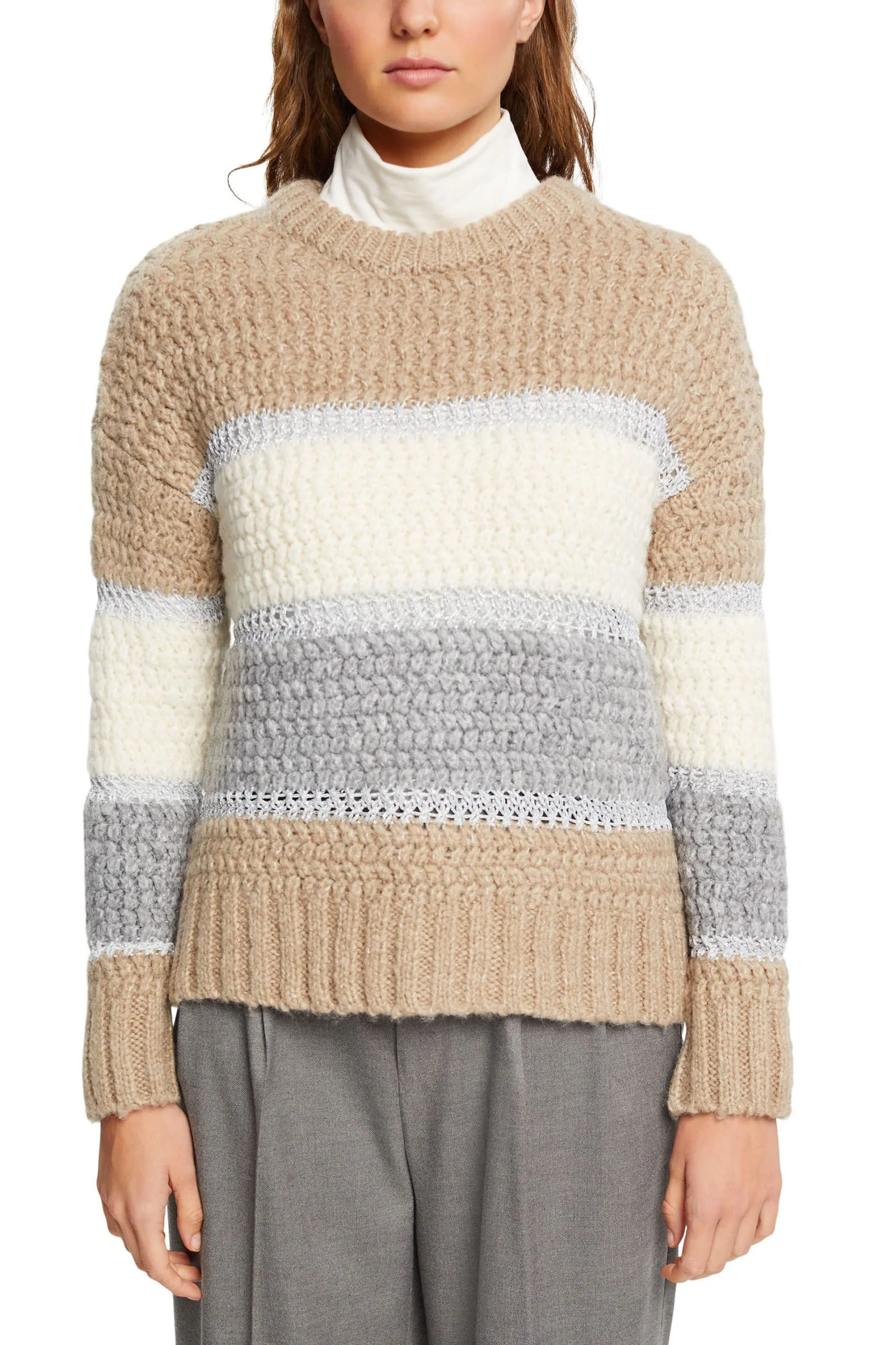 ESPRIT Grobstrickpullover Sand – Bild 2