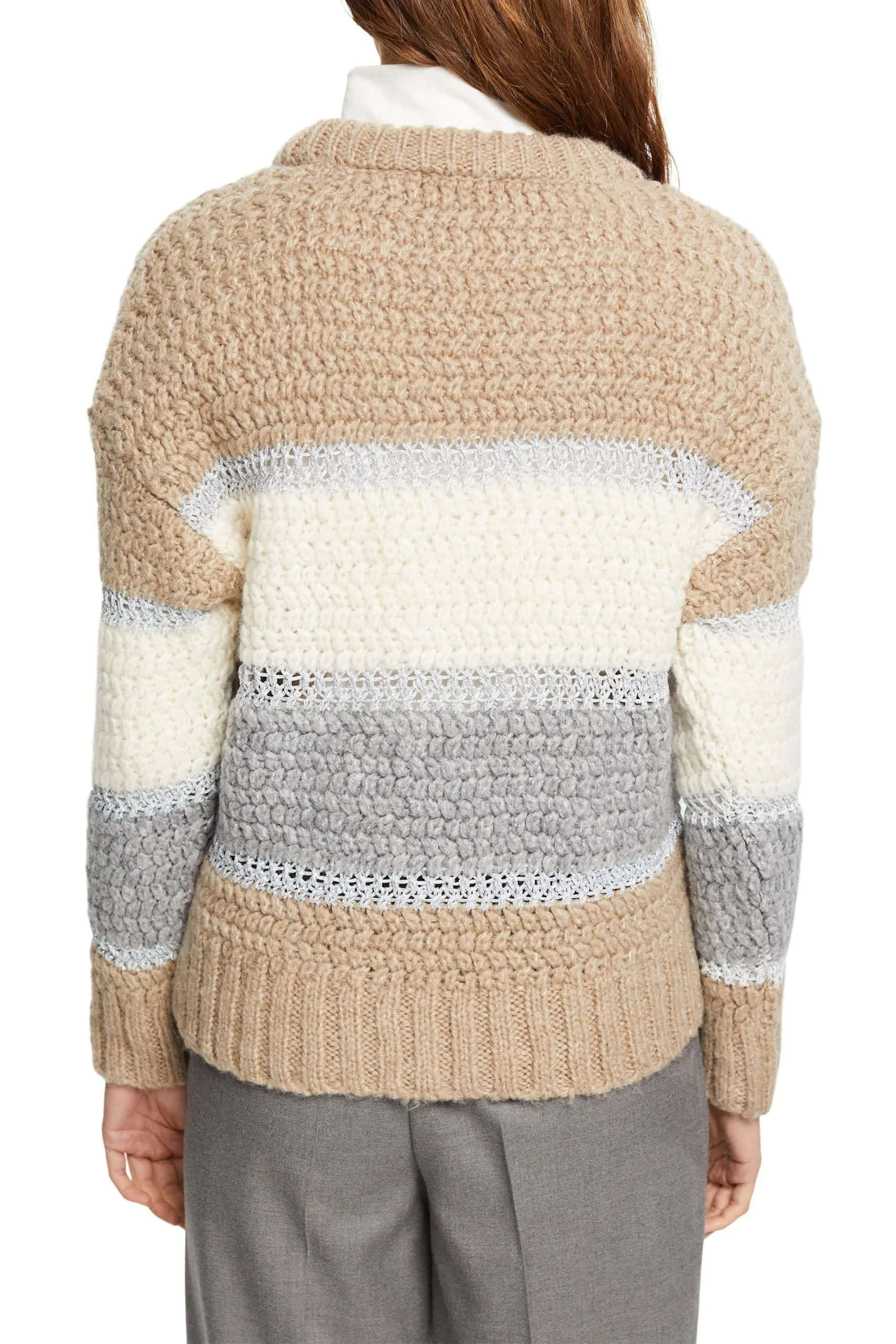 ESPRIT Grobstrickpullover Sand – Bild 3