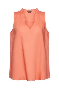 ESPRIT Halbarmbluse In Coral Orange