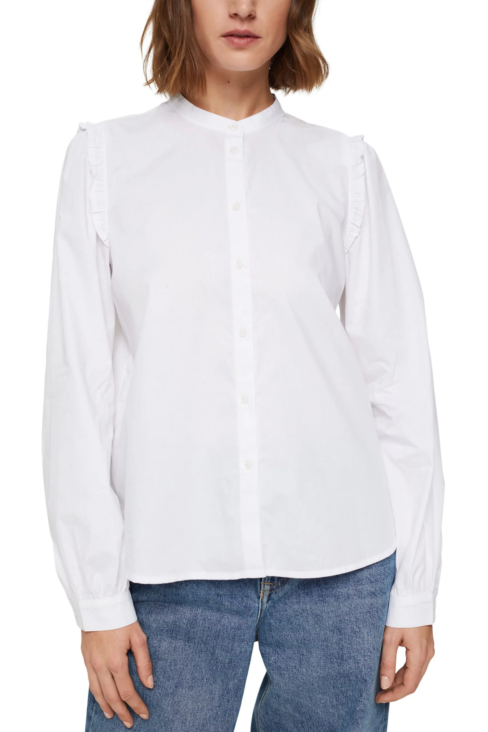 ESPRIT Hemdbluse Mit Rüschen White – Bild 3
