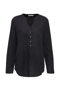 ESPRIT Henley-Bluse Black