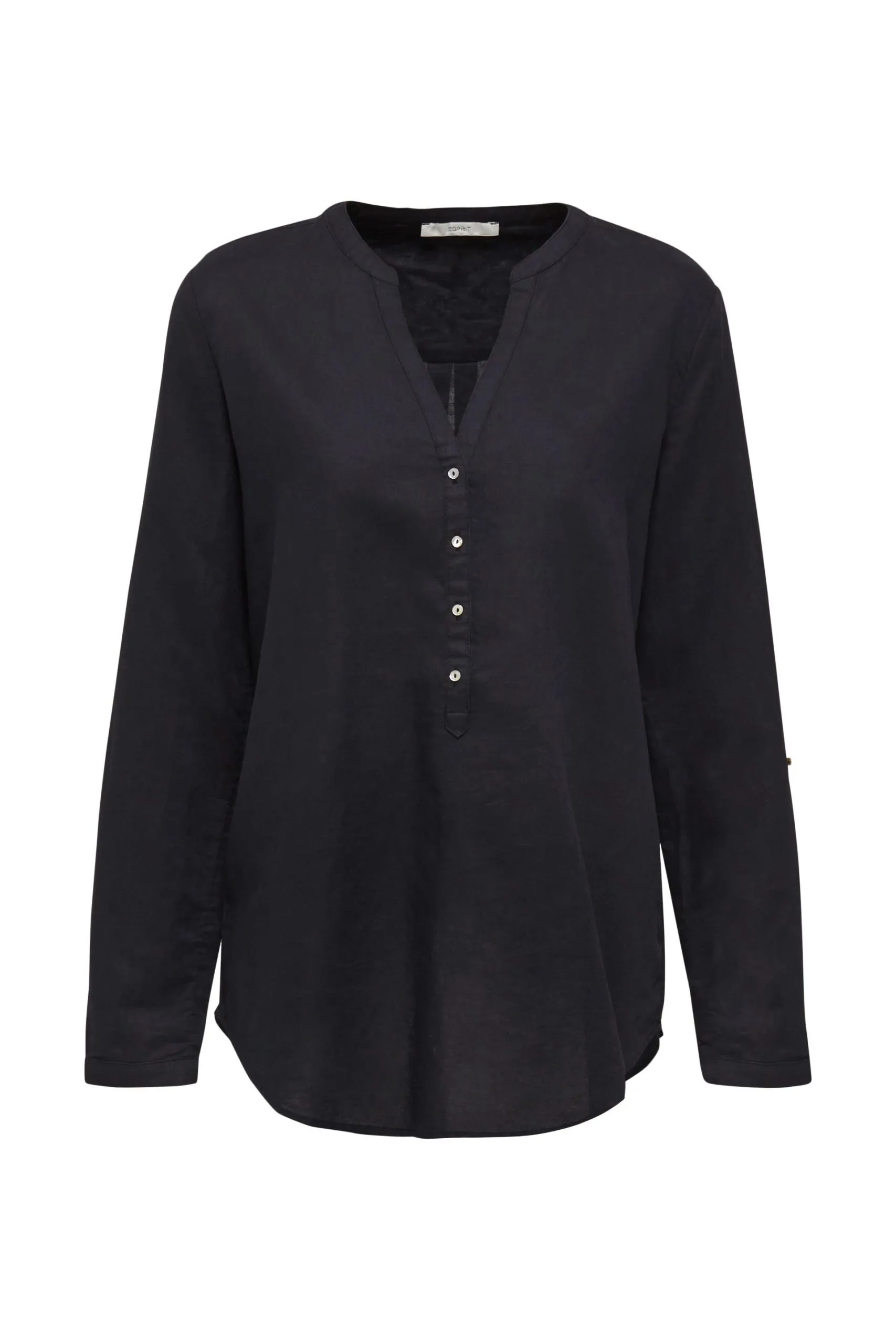 ESPRIT Henley-Bluse Black