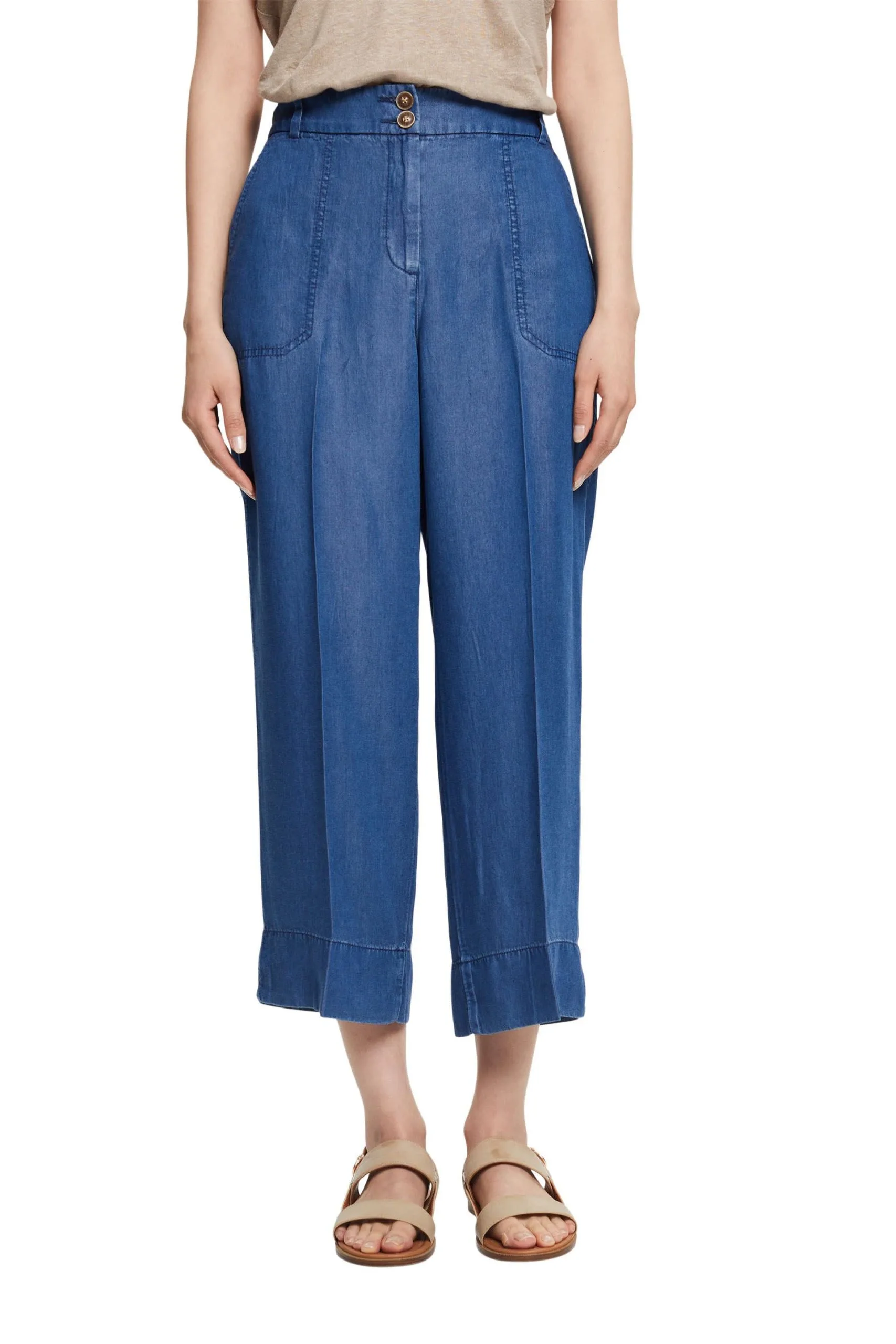 ESPRIT Hose In Denimoptik Blue Medium Washed – Bild 2