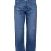 ESPRIT Jeans Mit Destroyed-Effekten In Dad Fit Blue Medium Washed