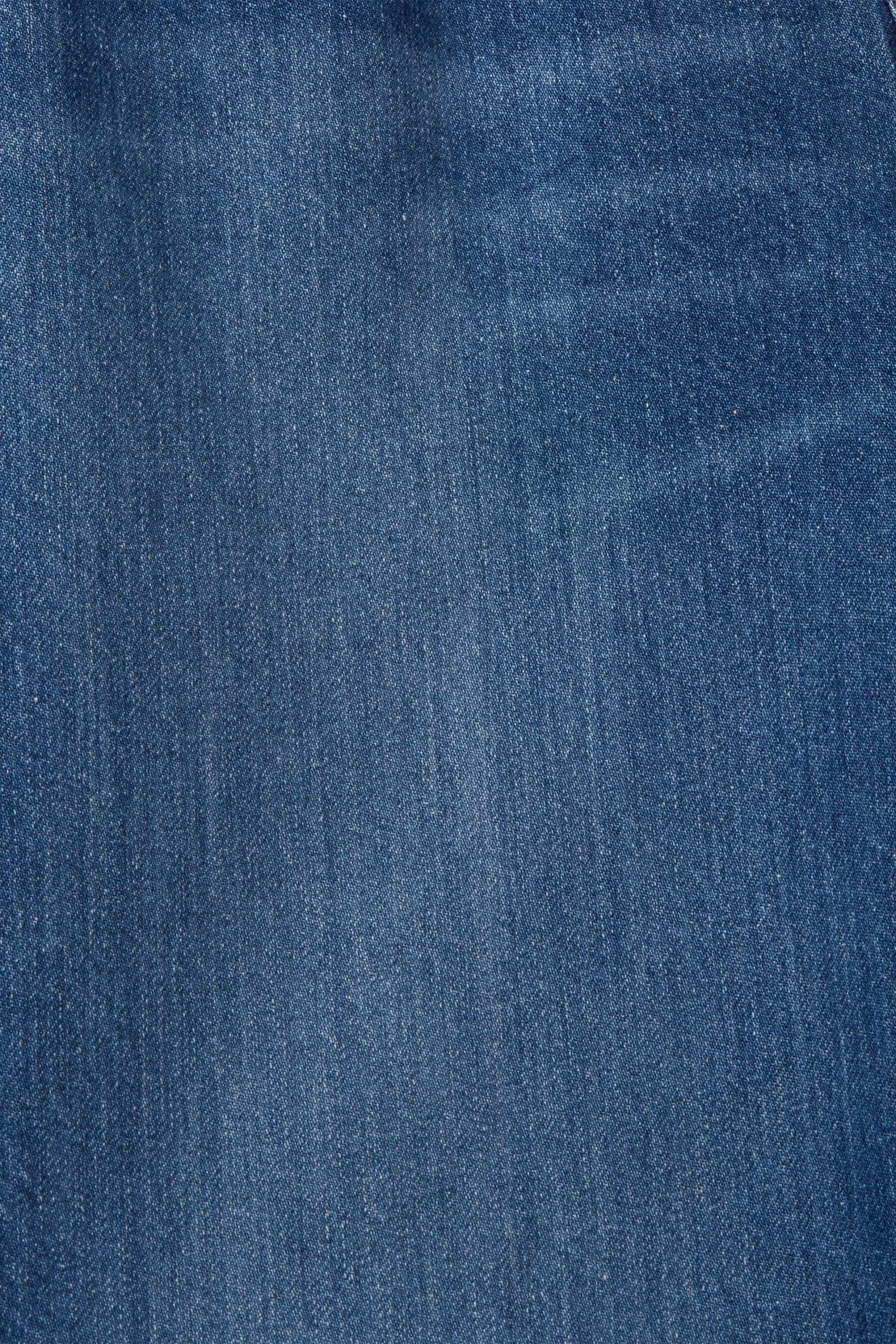 ESPRIT Jeans Mit Destroyed-Effekten In Dad Fit Blue Medium Washed – Bild 4