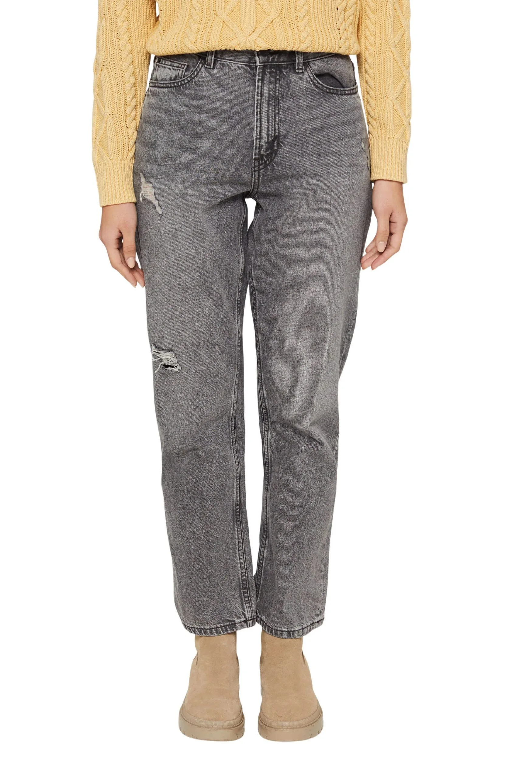 ESPRIT Jeans Mit Used-Effekten Black Light Washed – Bild 2