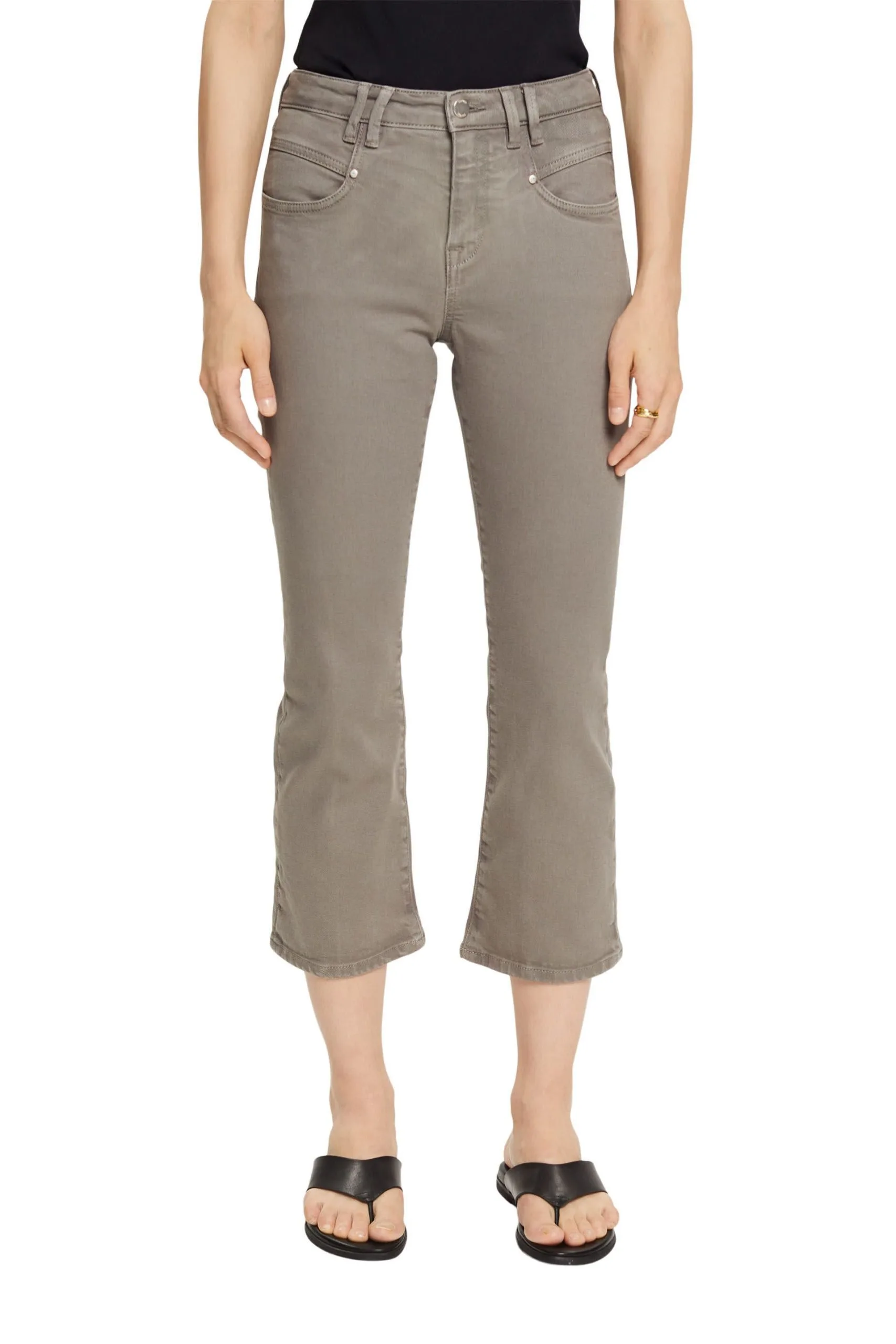 ESPRIT Kick-Flare-Jeans Khaki Green – Bild 2