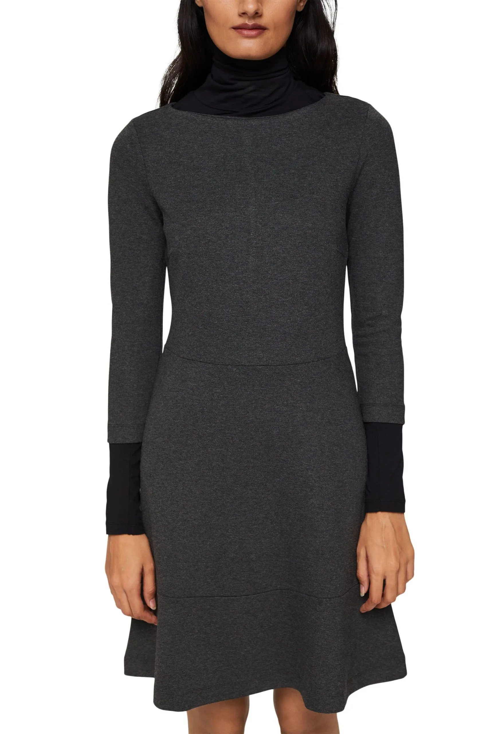 ESPRIT Kleid Knitted Knielang Anthracite 5 – Bild 2