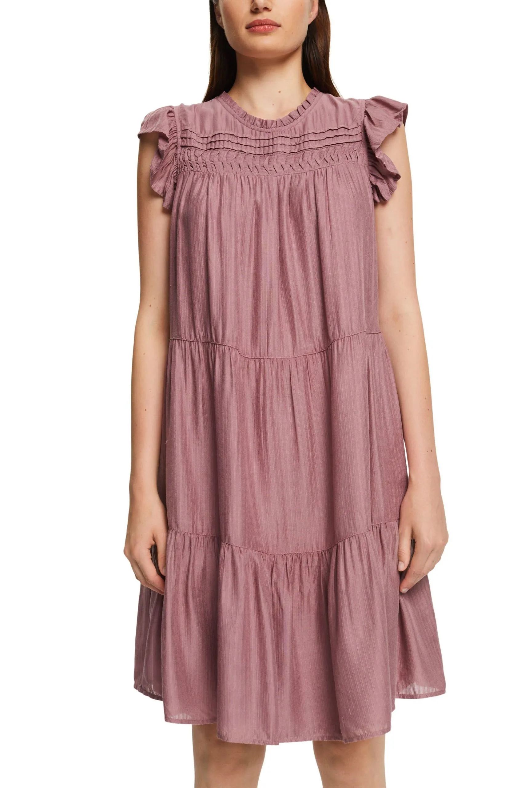 ESPRIT Kleid Mit Feinen Streifen Mauve – Bild 2