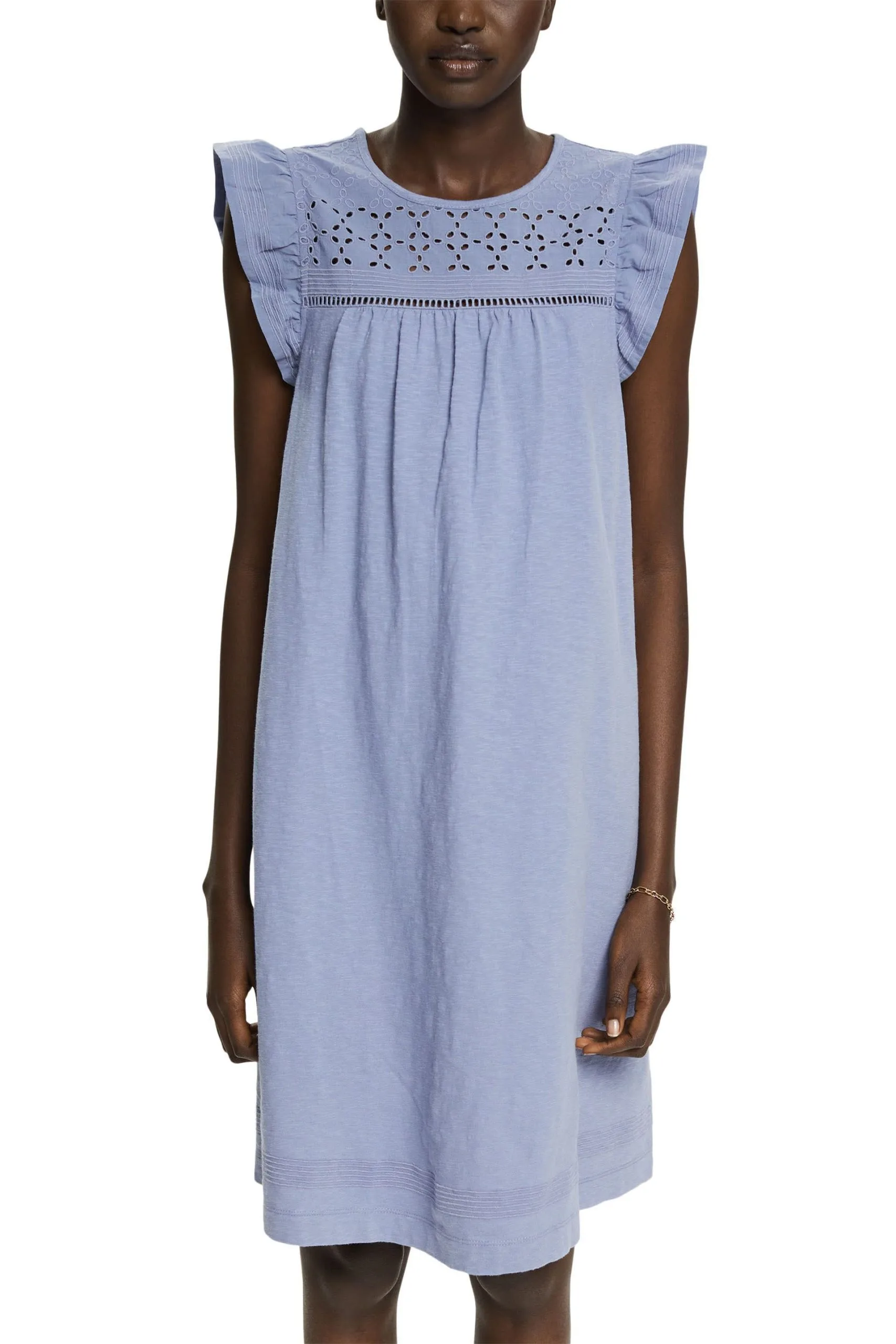 ESPRIT Kleid Mit Lochstick Light Blue Lavender – Bild 2