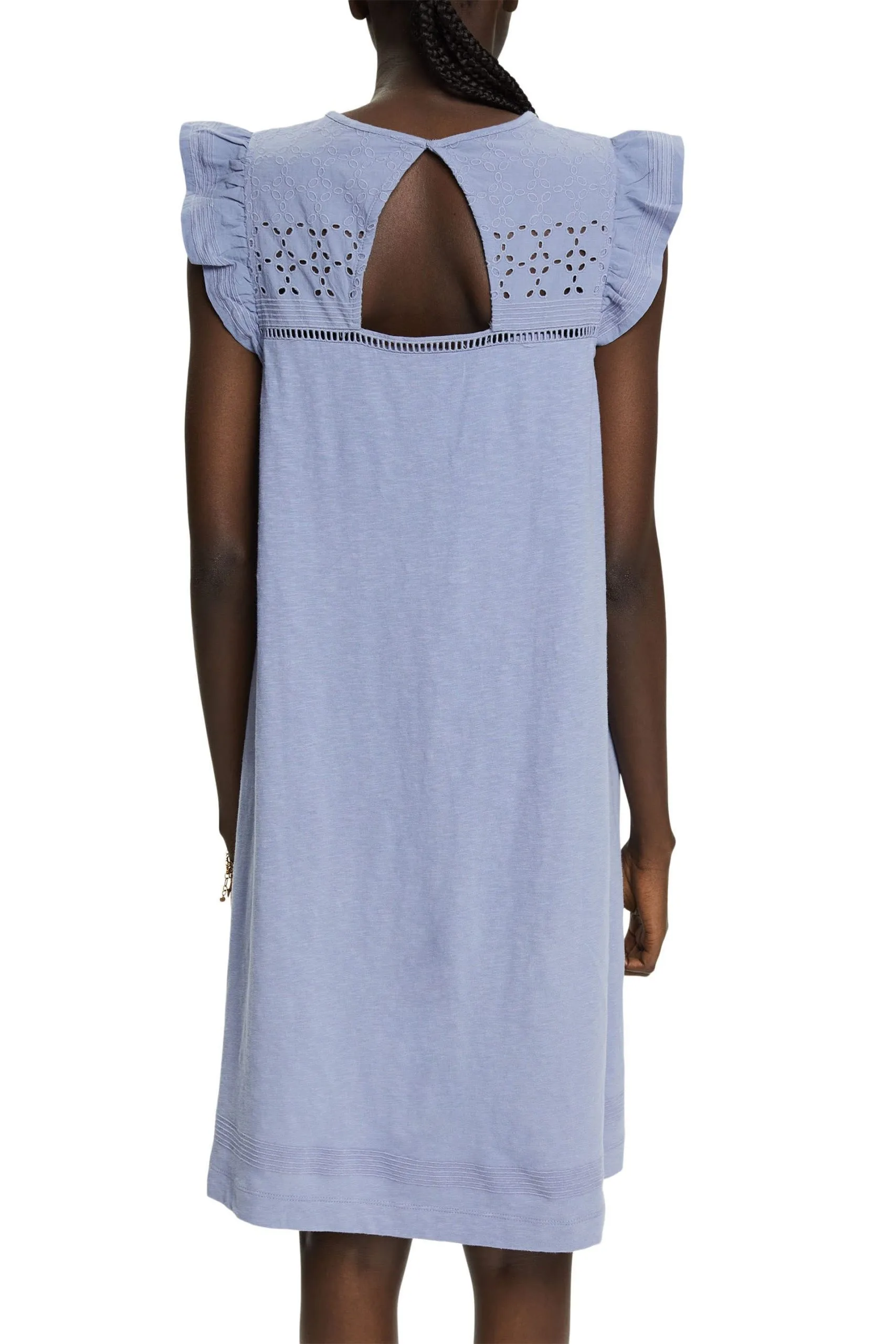 ESPRIT Kleid Mit Lochstick Light Blue Lavender – Bild 3