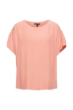 ESPRIT Kurzarm-Bluse Salmon