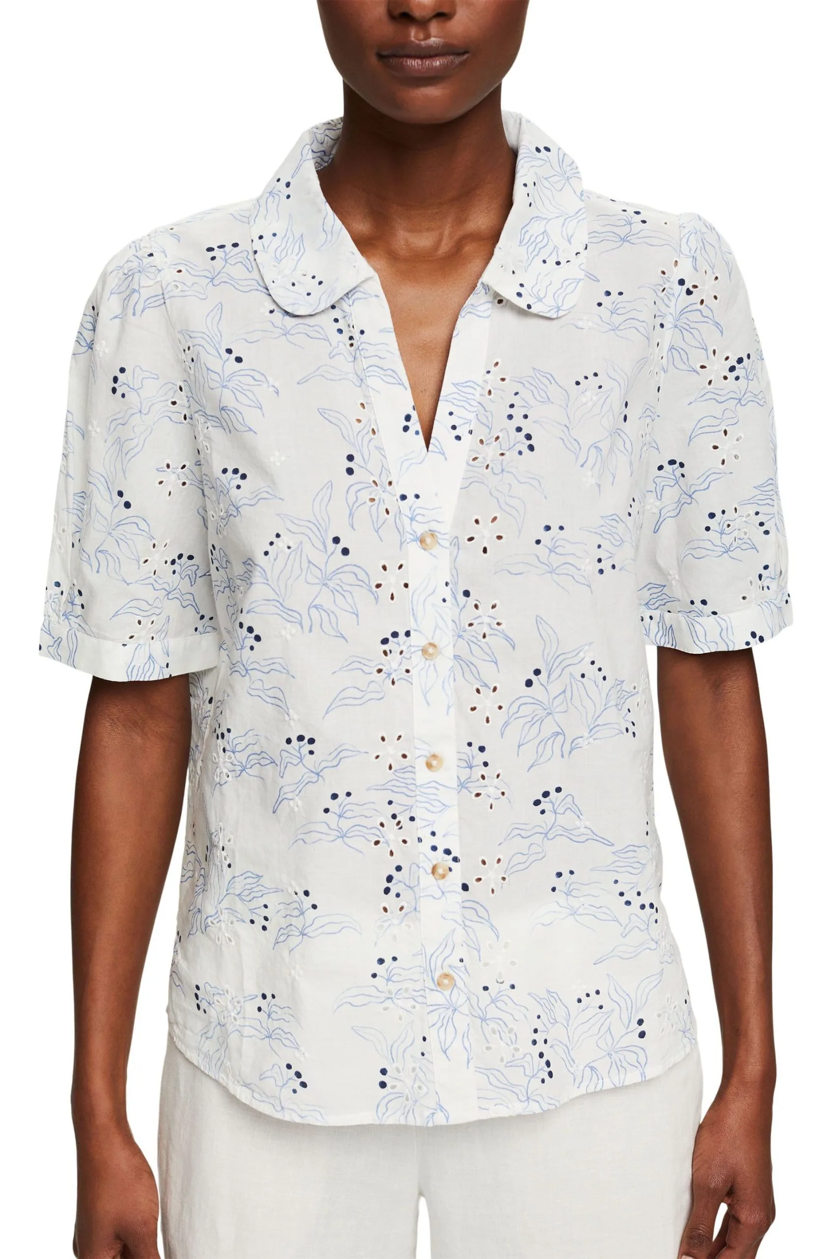 ESPRIT Kurzarmbluse Off White 4 – Bild 2