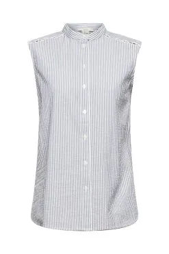 ESPRIT Kurzärmelige Bluse Mit Längsstreifen White 3