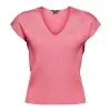 ESPRIT Kurzärmeliger Pullover In Ripp-Optik Pink Fuchsia